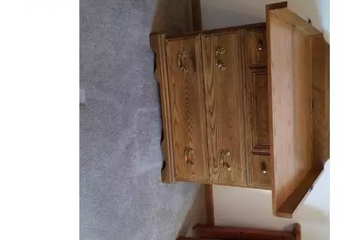 Solid Oak Dresser/Changing Table
